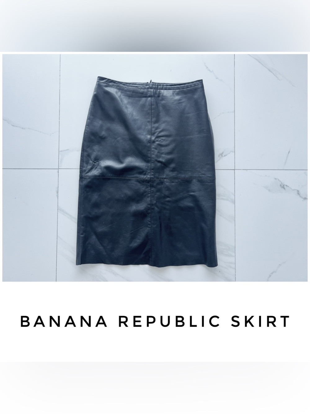 Banana Republic skirt size 2 black leather pencil